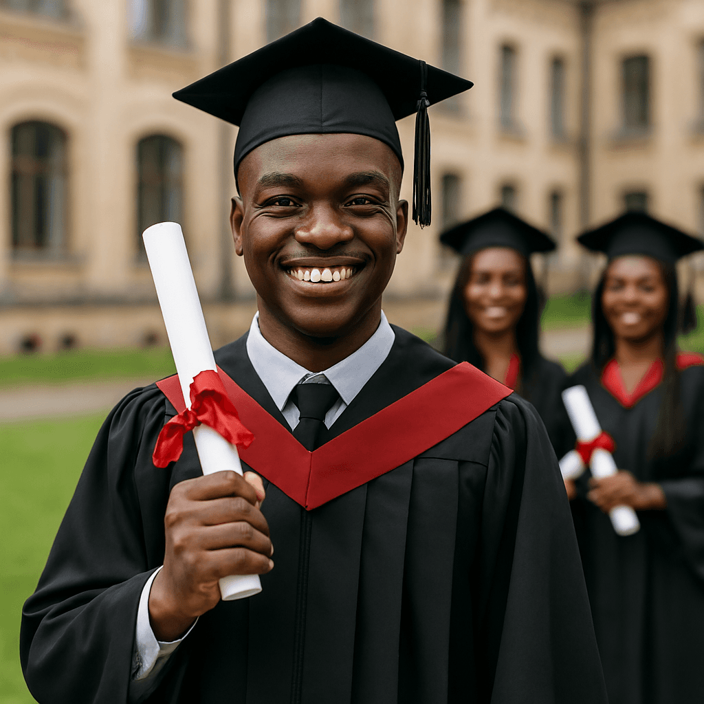 Étudiants célébrant leur diplôme